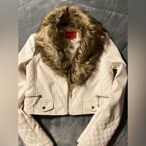 White leather jacket